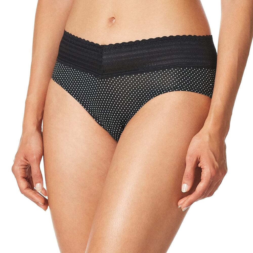 Warners Hipster Panties Black White Dot 3XL NWT